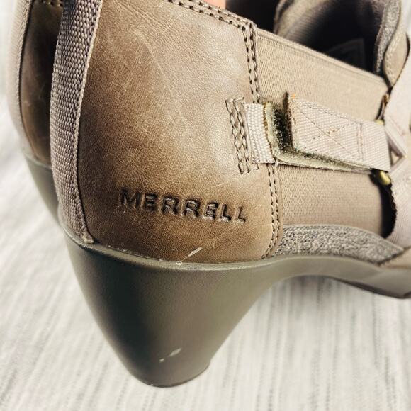 Merrell Evera Rush Aluminum Green Gray Heeled Ankle Chelsea Bootie‎ 9 Y2K - Picture 7 of 9